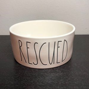 Rae Dunn Rescued Dog / Cat Bowl - Brand New